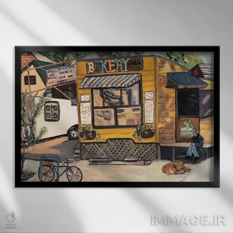 تابلو پورتلند (شهر) اثر دبورا ایو آلاسترا - نمای قابدار مشکی