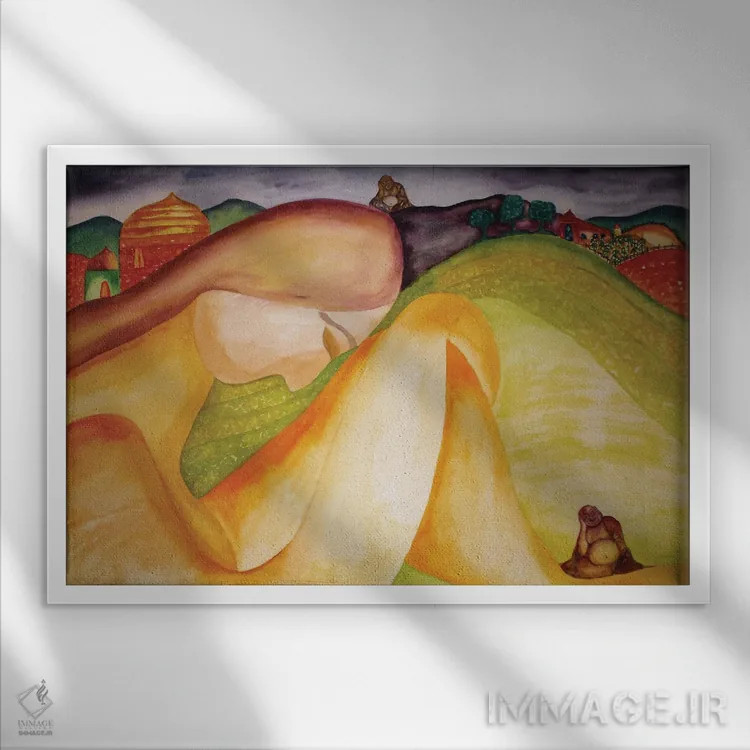 تابلو تپههای بودا اثر دبورا ایو آلاسترا - نمای قابدار سفید