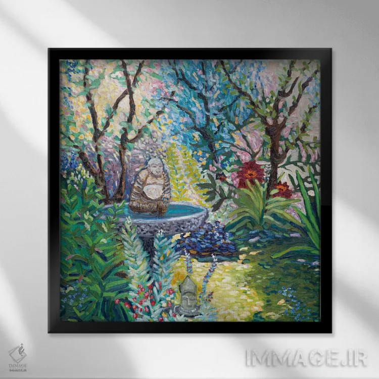 تابلو دید بودا اثر دبورا ایو آلاسترا - نمای قابدار مشکی