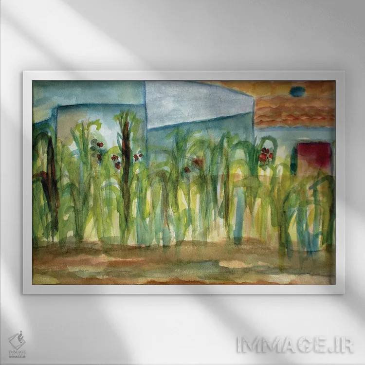 تابلو گیاهان ذرت اثر دبورا ایو آلاسترا - نمای قابدار سفید