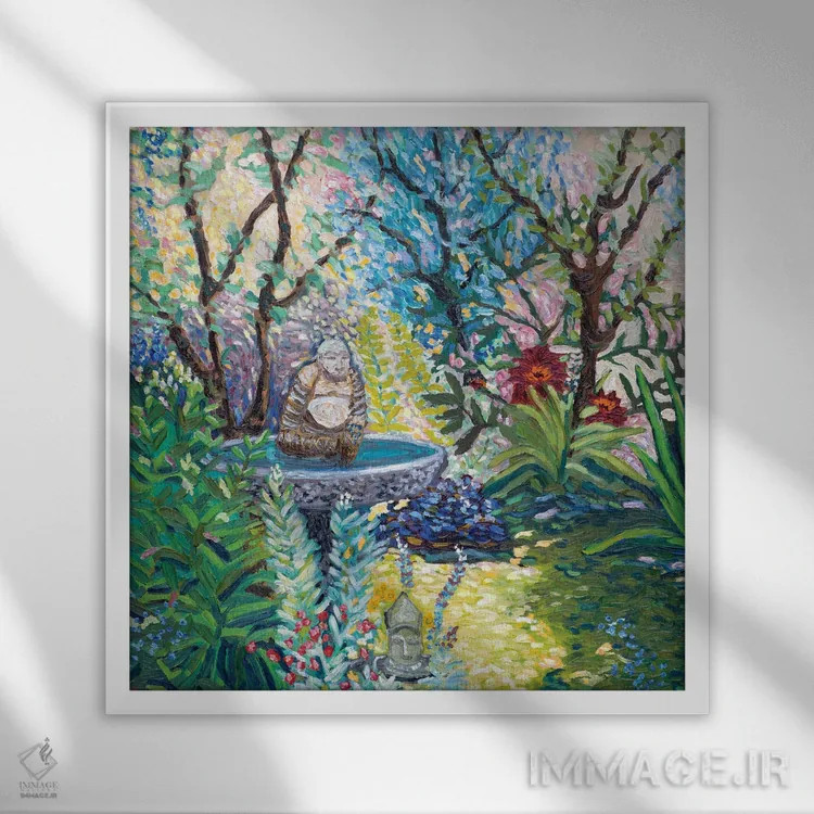 تابلو دید بودا اثر دبورا ایو آلاسترا - نمای قابدار سفید