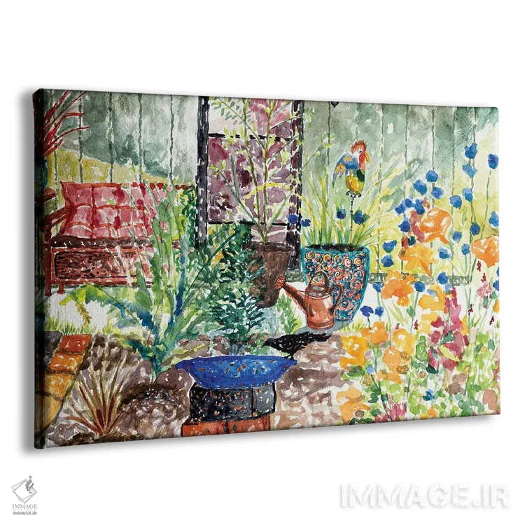 تابلو باغ گلهای وحشی اثر دبورا ایو آلاسترا - نمای پرسپکتیو محصول