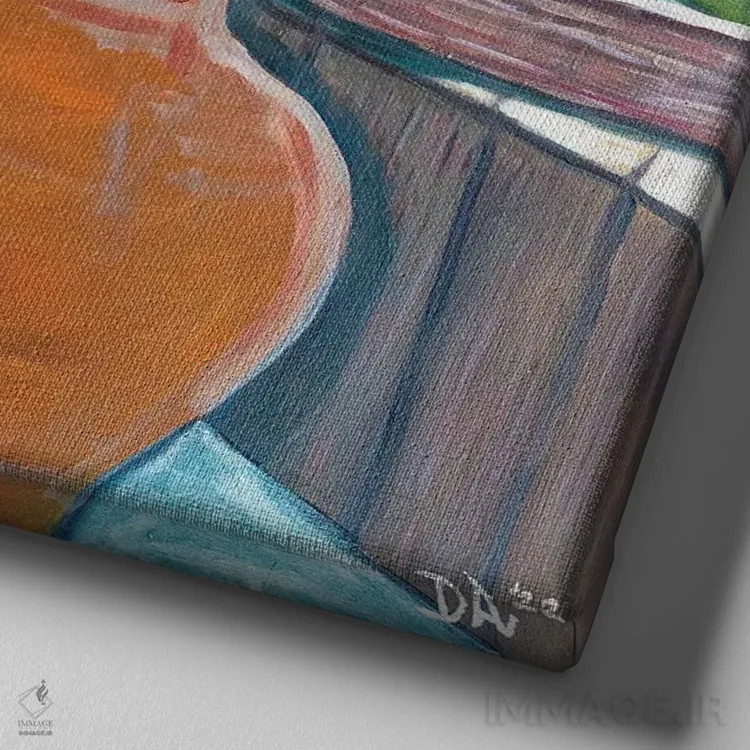 تابلو بازار (مِرکادو) اثر دبورا ایو آلاسترا - نمای نزدیک بافت بوم