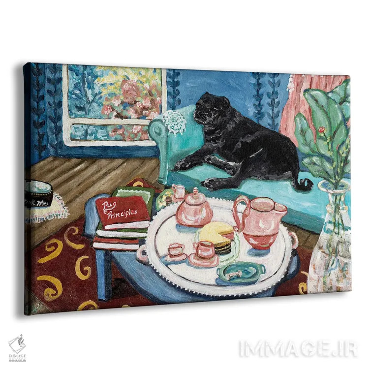 تابلو اصول پاگ (سگ نژاد پاگ) اثر دبورا ایو آلاسترا - نمای پرسپکتیو محصول