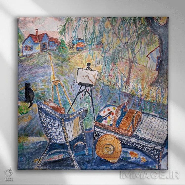 تابلو استودیوی فضای باز اثر دبورا ایو آلاسترا - نمای روبهرو روی دیوار