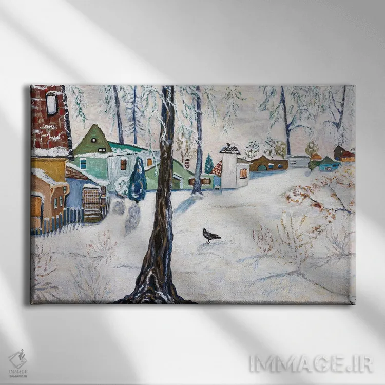 تابلو برف کرستون اثر دبورا ایو آلاسترا - نمای روبهرو روی دیوار