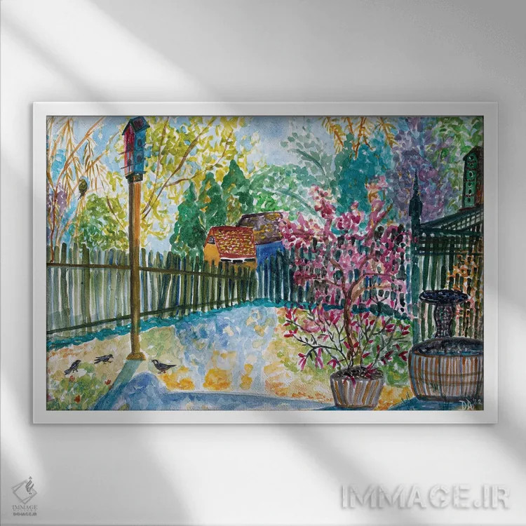 تابلو سایههای بلند زمستان اثر دبورا ایو آلاسترا - نمای قابدار سفید