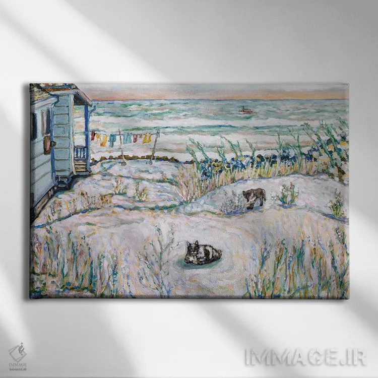 تابلو ساحل وحشی اثر دبورا ایو آلاسترا - نمای روبهرو روی دیوار