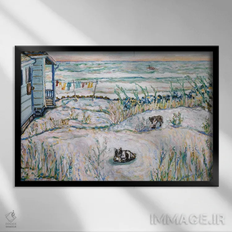 تابلو ساحل وحشی اثر دبورا ایو آلاسترا - نمای قابدار مشکی