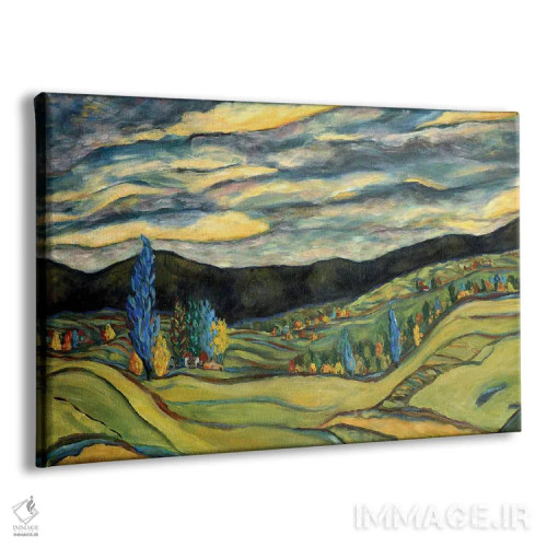 تابلو منظرهٔ پاییزی اثر دبورا ایو آلاسترا - نمای پرسپکتیو محصول