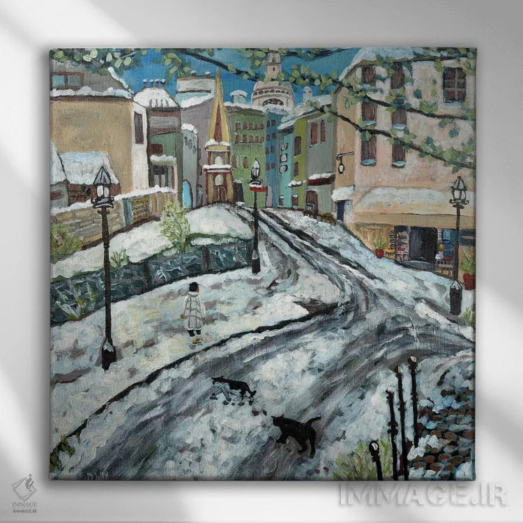 تابلو برف زودهنگام اثر دبورا ایو آلاسترا - نمای روبهرو روی دیوار