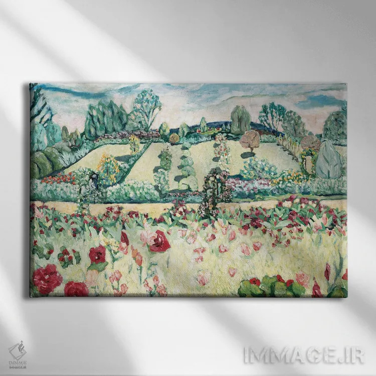 تابلو منظرهٔ ژیورنی (فرانسه) اثر دبورا ایو آلاسترا - نمای روبهرو روی دیوار