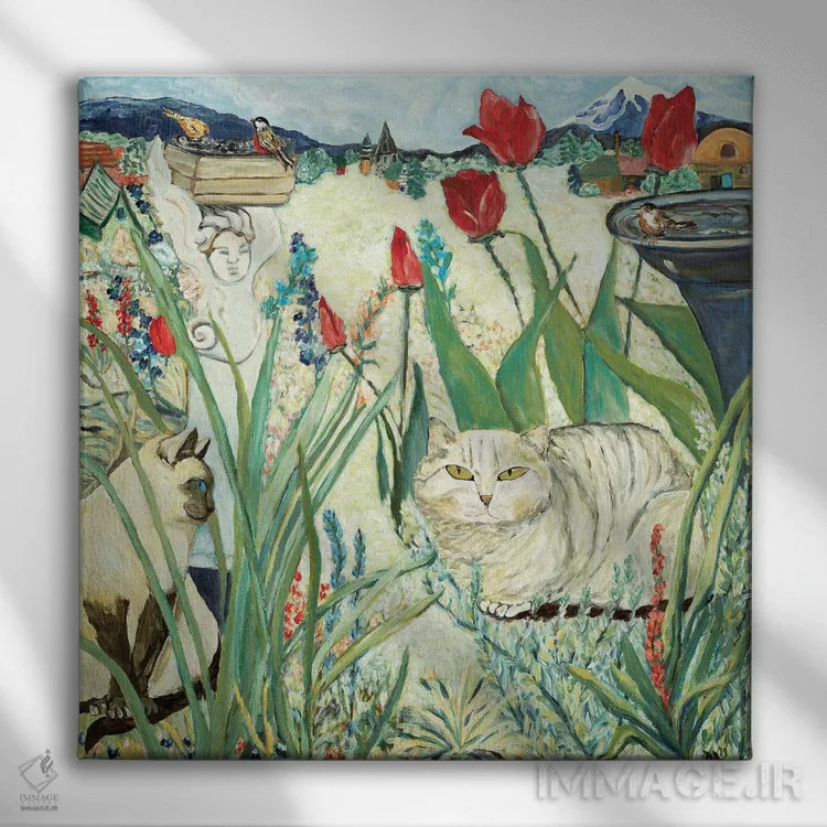 تابلو باغ ذهن اثر دبورا ایو آلاسترا - نمای روبهرو روی دیوار