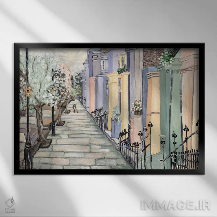 تابلو کنزینگتون (محلهٔ لندن) اثر دبورا ایو آلاسترا - نمای قابدار مشکی