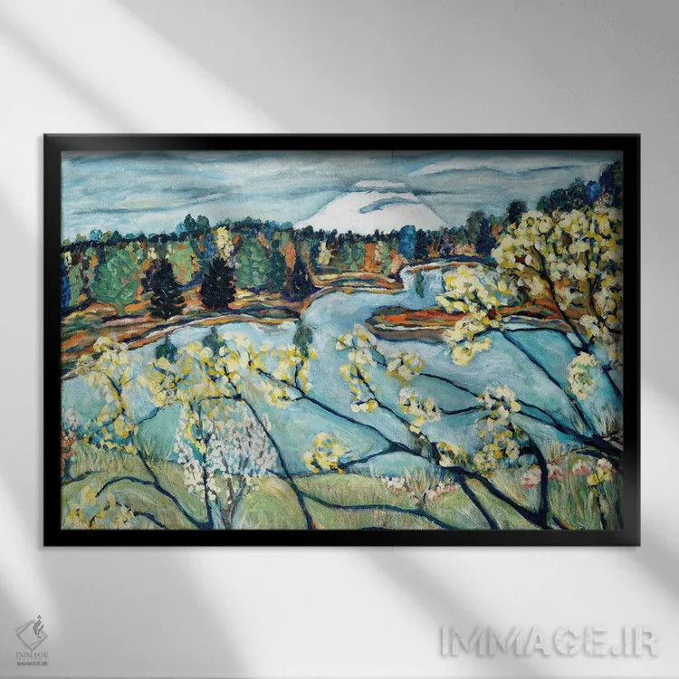 تابلو نمای سنت هلن اثر دبورا ایو آلاسترا - نمای قابدار مشکی