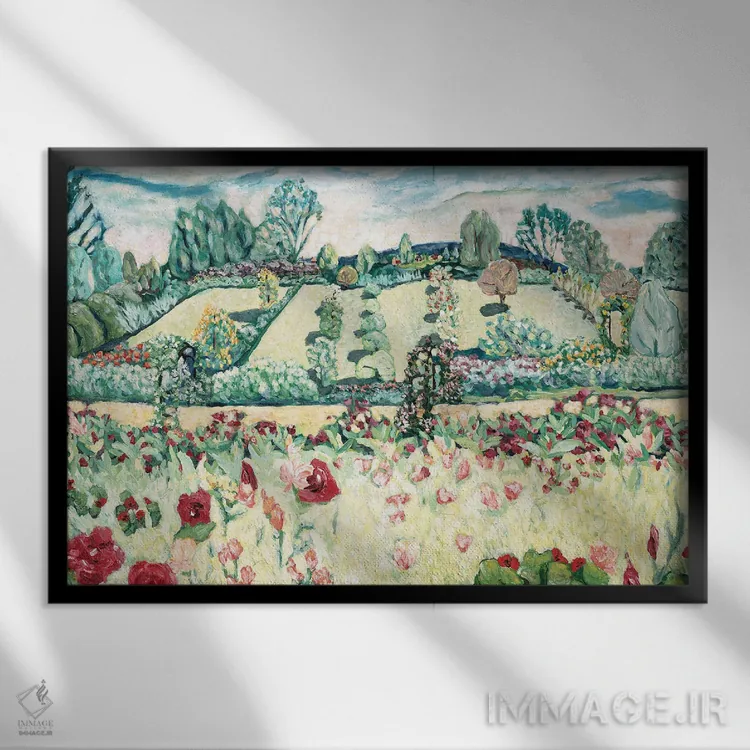 تابلو منظرهٔ ژیورنی (فرانسه) اثر دبورا ایو آلاسترا - نمای قابدار مشکی
