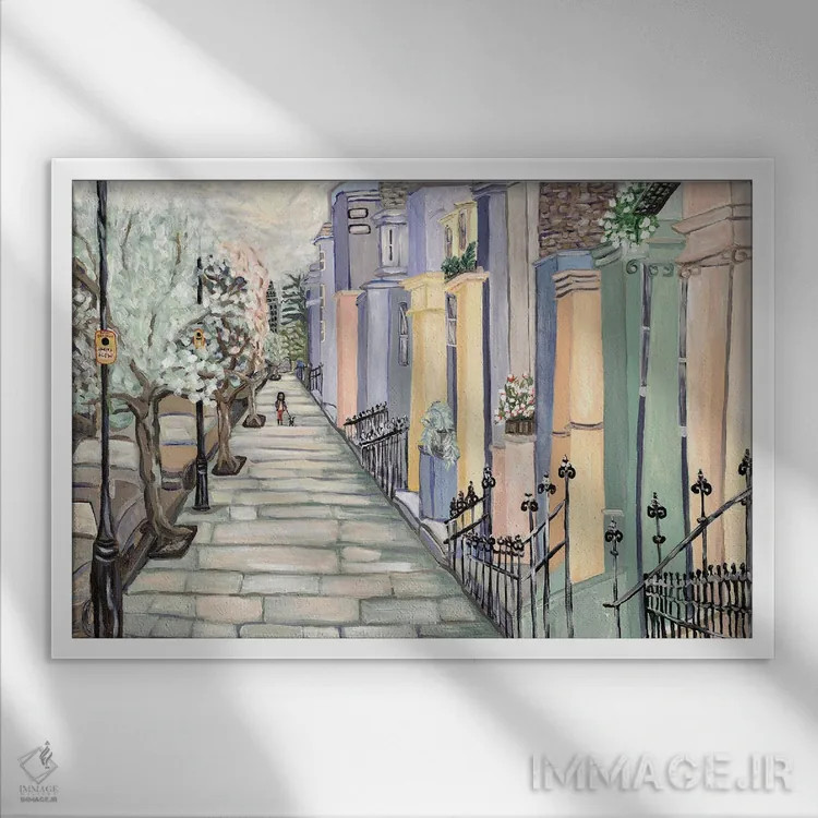 تابلو کنزینگتون (محلهٔ لندن) اثر دبورا ایو آلاسترا - نمای قابدار سفید