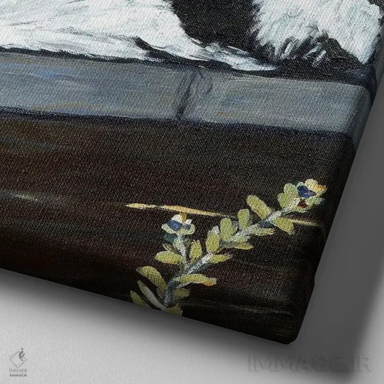 تابلو گربهٔ همسایه اثر دبورا ایو آلاسترا - نمای نزدیک بافت بوم