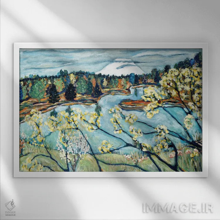 تابلو نمای سنت هلن اثر دبورا ایو آلاسترا - نمای قابدار سفید