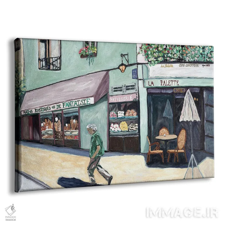 تابلو گوشهٔ کافه اثر دبورا ایو آلاسترا - نمای پرسپکتیو محصول