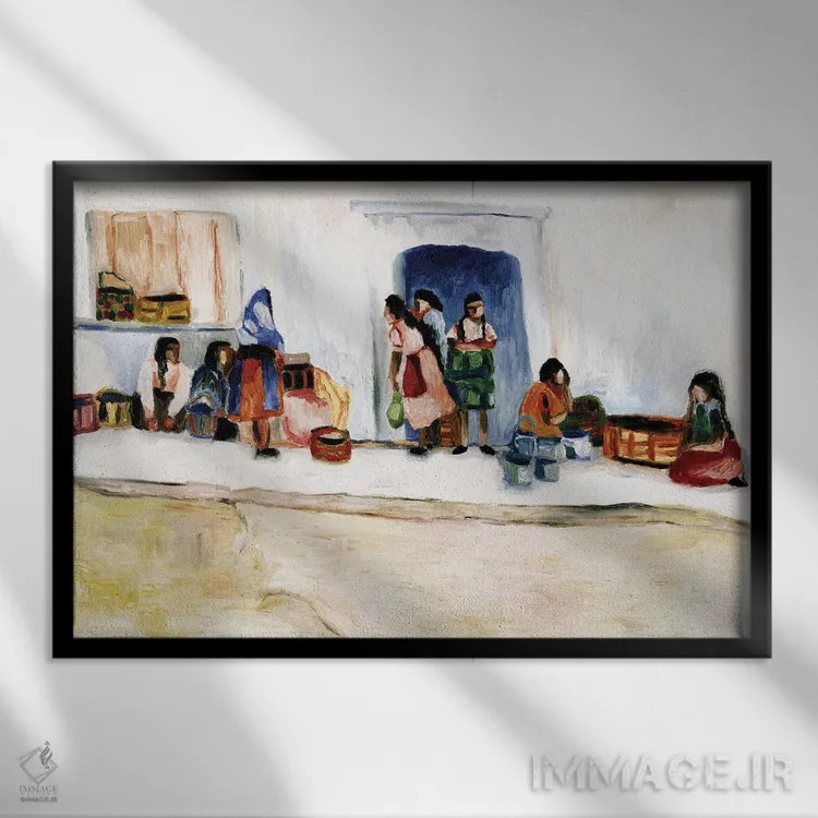 تابلو زنان سن میگوئل (مکزیک) اثر دبورا ایو آلاسترا - نمای قابدار مشکی