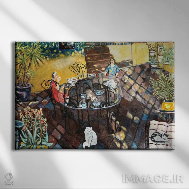 تابلو قلعهٔ سرزمین عجایب اثر دبورا ایو آلاسترا - نمای روبهرو روی دیوار