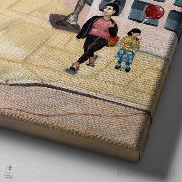 تابلو شهر لندن اثر دبورا ایو آلاسترا - نمای نزدیک بافت بوم