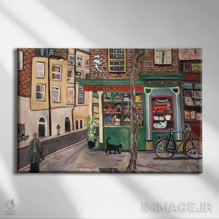 تابلو موزه اسباببازی اثر دبورا ایو آلاسترا - نمای روبهرو روی دیوار