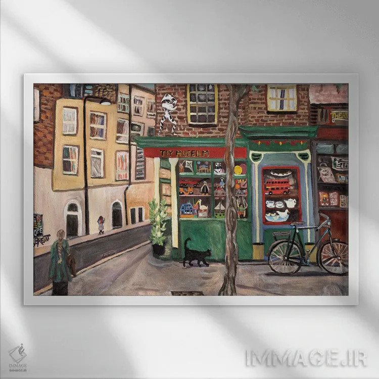 تابلو موزه اسباببازی اثر دبورا ایو آلاسترا - نمای قابدار سفید