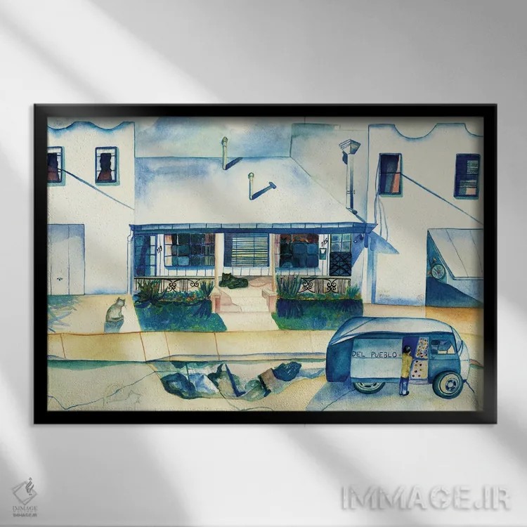 تابلو مرد ترتیلا اثر دبورا ایو آلاسترا - نمای قابدار مشکی