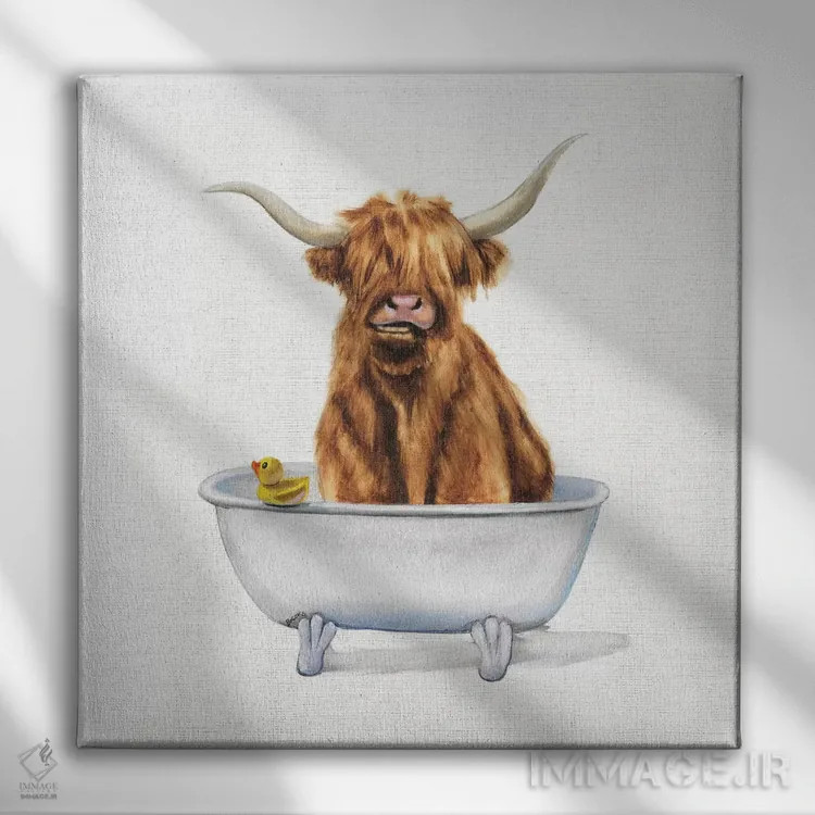 تابلو زیبای در حال حمام ۴ اثر دانا بروکس - نمای روبهرو روی دیوار