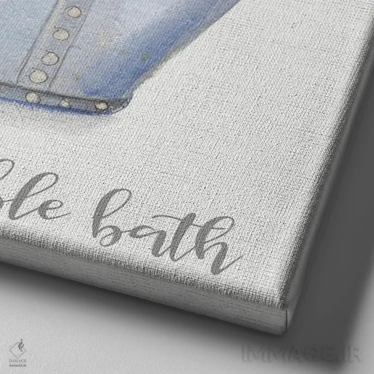 تابلو حمام کف اثر دانا بروکس - نمای نزدیک بافت بوم