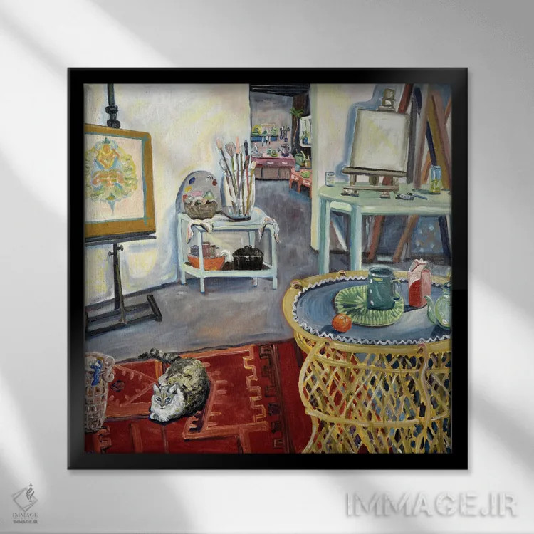 تابلو استودیوی د سابو اثر دبورا ایو آلاسترا - نمای قابدار مشکی