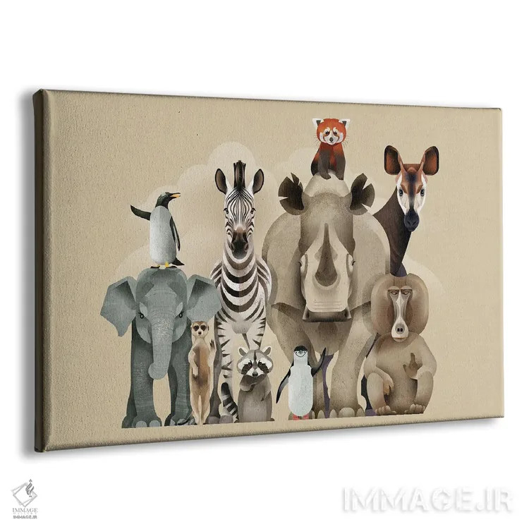 تابلو سلام حیوانات اثر دیتِر براون - نمای پرسپکتیو محصول