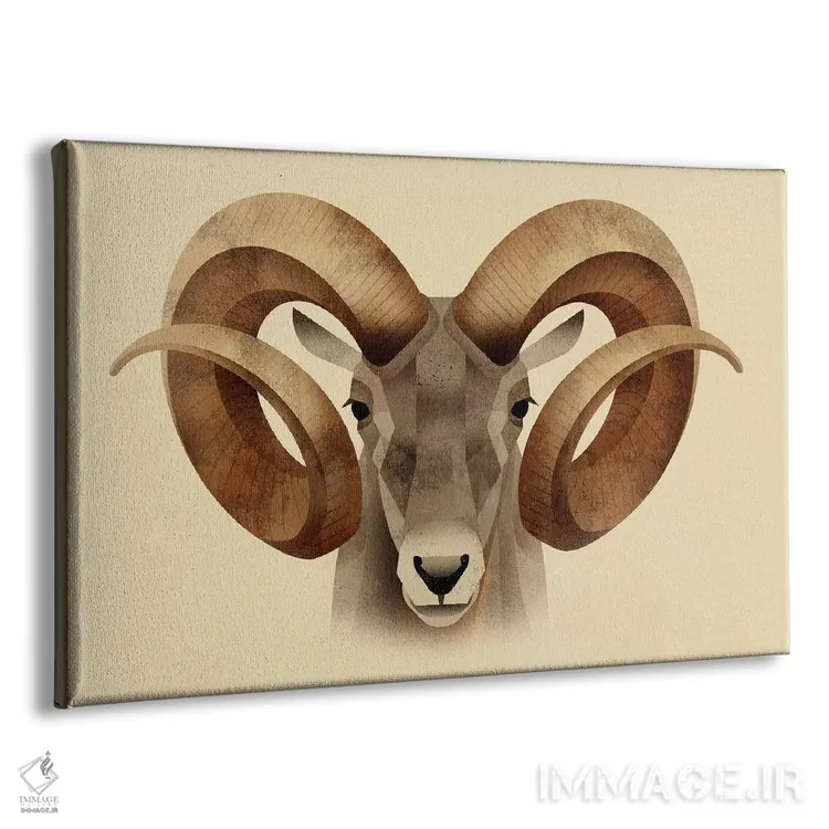 تابلو قوچ اوریال (حیوان کوهستانی) اثر دیتِر براون - نمای پرسپکتیو محصول