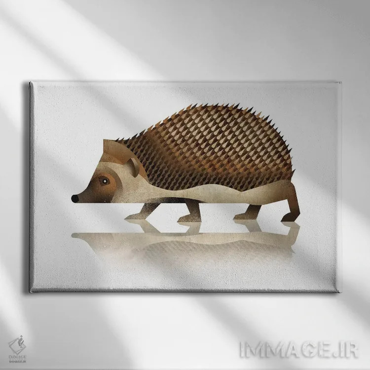 تابلو جوجهتیغی اثر دیتِر براون - نمای روبهرو روی دیوار