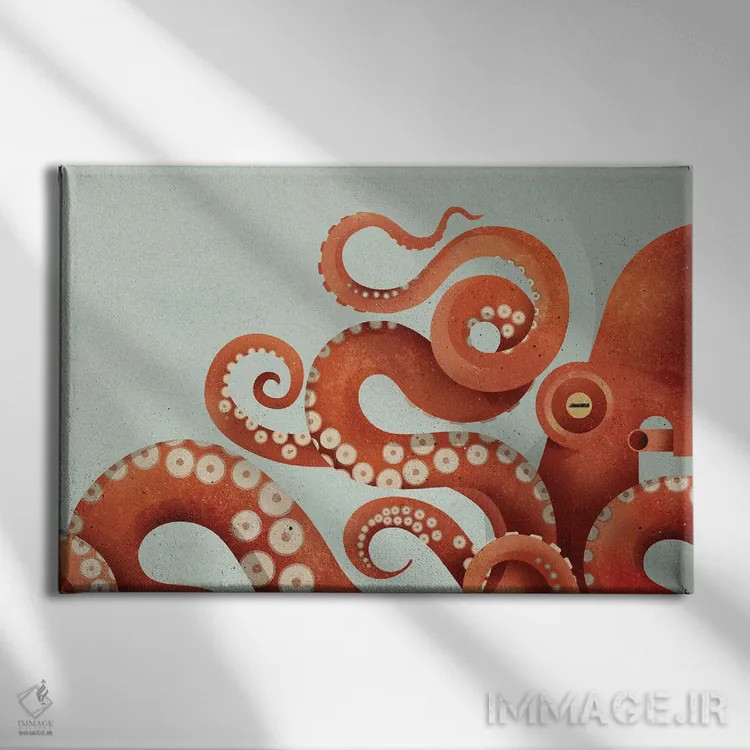 تابلو اختاپوس اثر دیتِر براون - نمای روبهرو روی دیوار