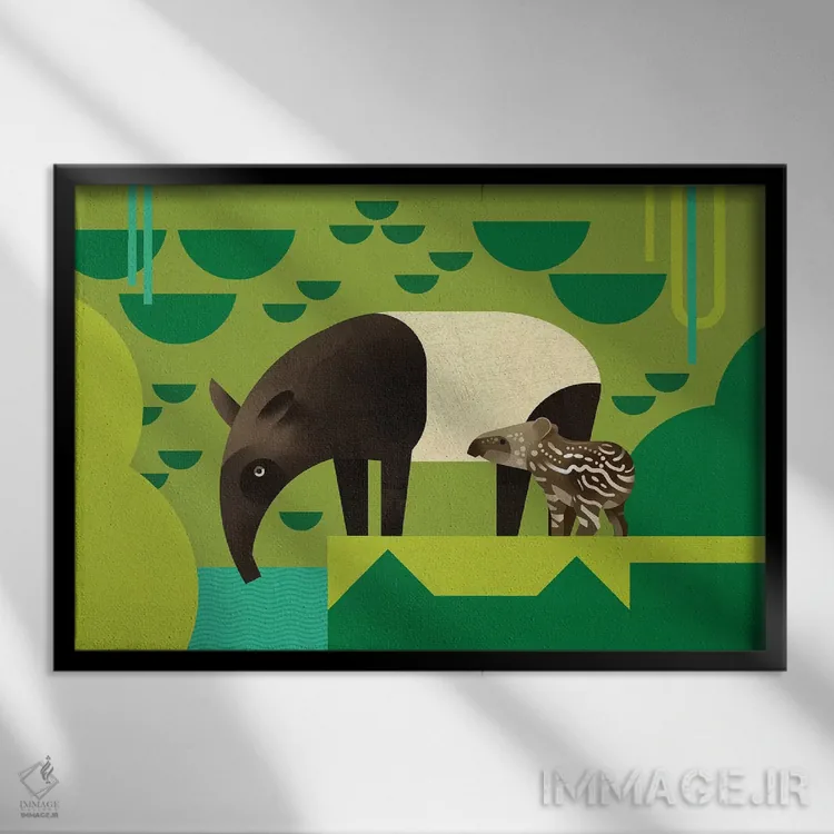 تابلو تاپیر اثر دیتِر براون - نمای قابدار مشکی