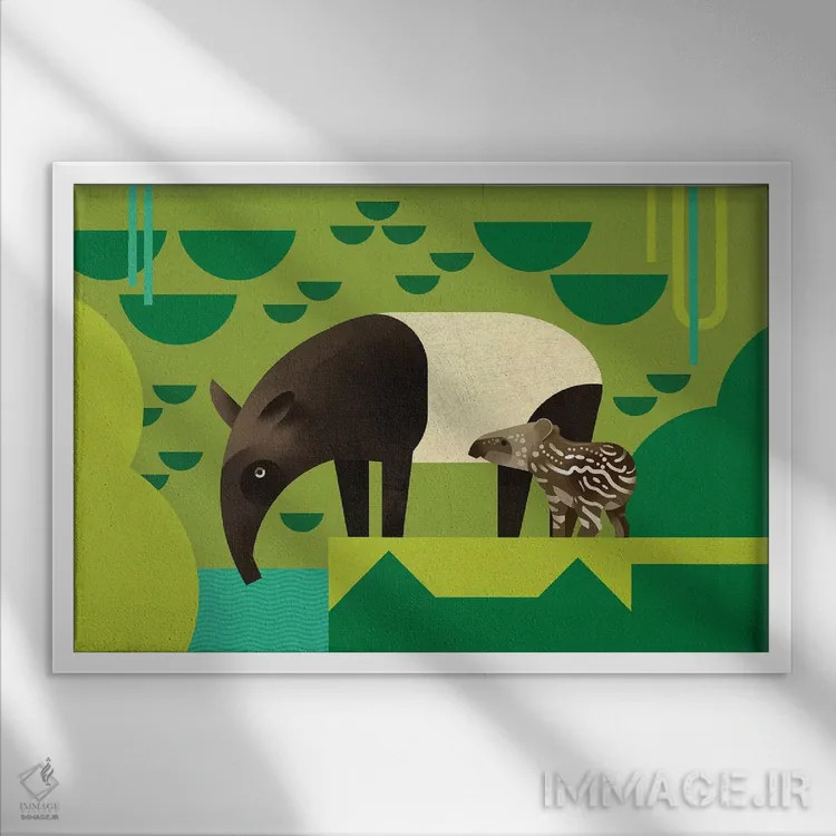 تابلو تاپیر اثر دیتِر براون - نمای قابدار سفید