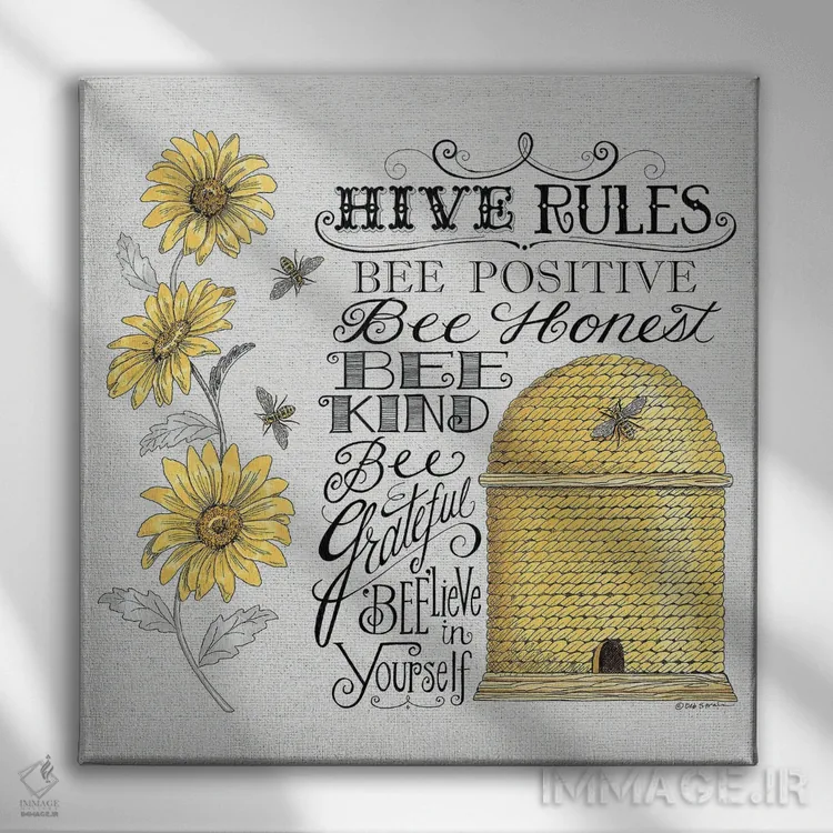 تابلو قوانین کندو اثر دب استرین - نمای روبهرو روی دیوار