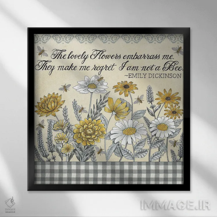 تابلو کاری کن حسرت بخورم که زنبور نیستم اثر دب استرین - نمای قابدار مشکی