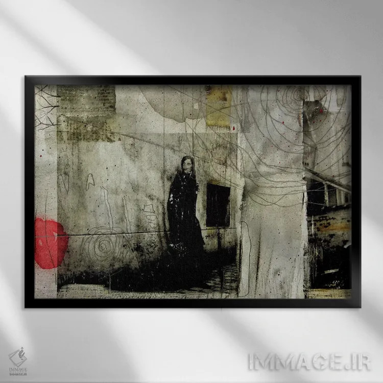 تابلو مسائل قلبی (عشق) اثر دیبی واترمن - نمای قابدار مشکی