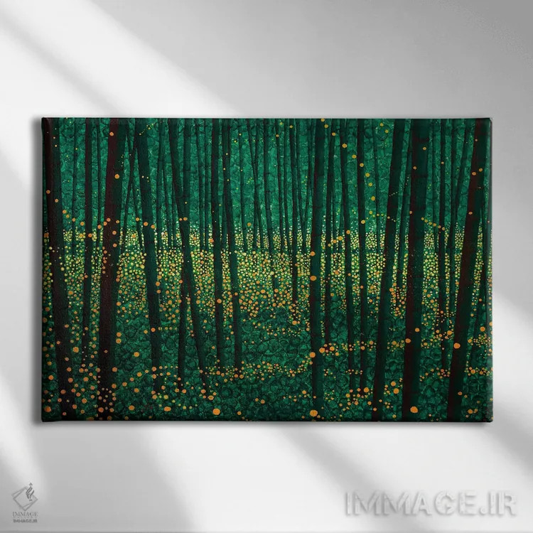 تابلو کرمهای شبتاب اثر دیبی واترمن - نمای روبهرو روی دیوار
