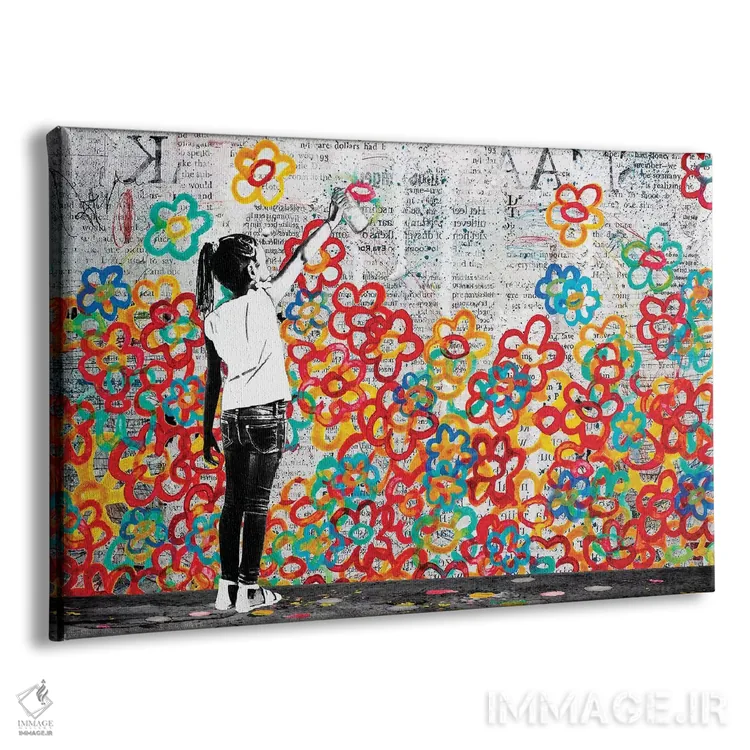 تابلو قدرت گل اثر دیبی واترمن - نمای پرسپکتیو محصول