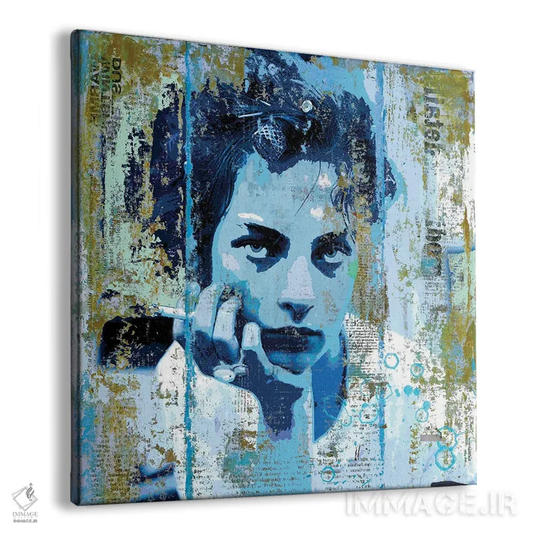 تابلو دوشنبه آبی اثر دیبی واترمن - نمای پرسپکتیو محصول