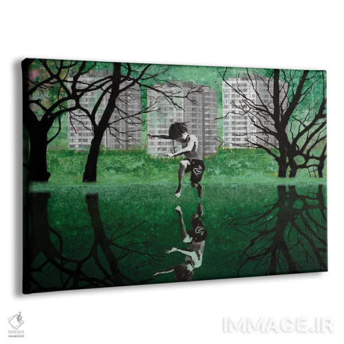 تابلو حوضچه سبز اثر دیبی واترمن - نمای پرسپکتیو محصول