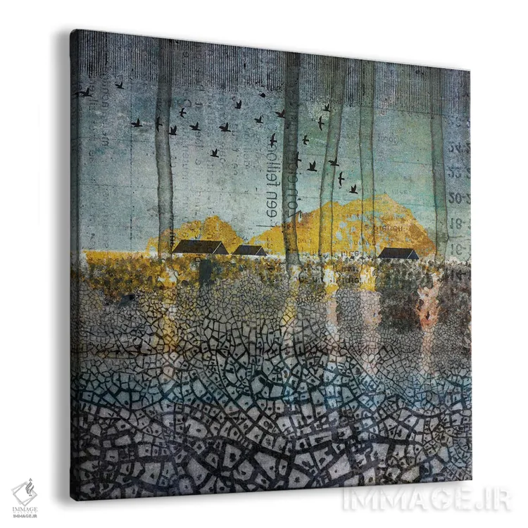 تابلو زخمهایی در زمین اثر دیبی واترمن - نمای پرسپکتیو محصول