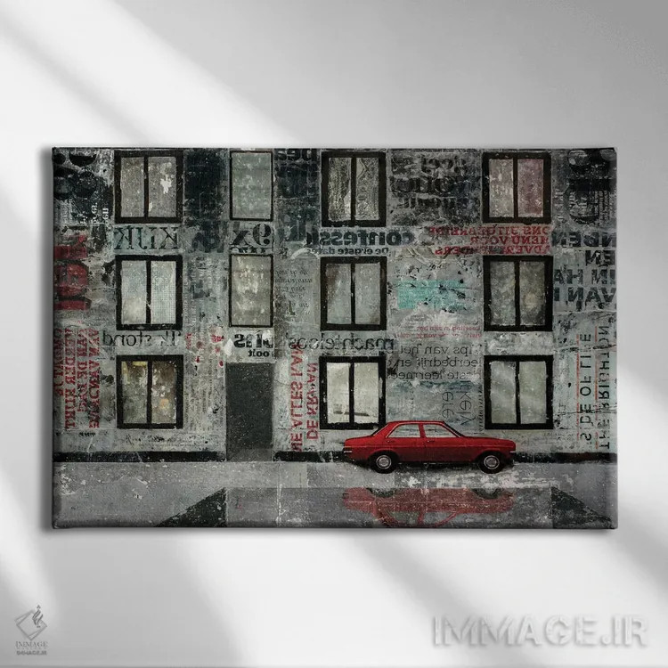 تابلو قرنطینه اثر دیبی واترمن - نمای روبهرو روی دیوار