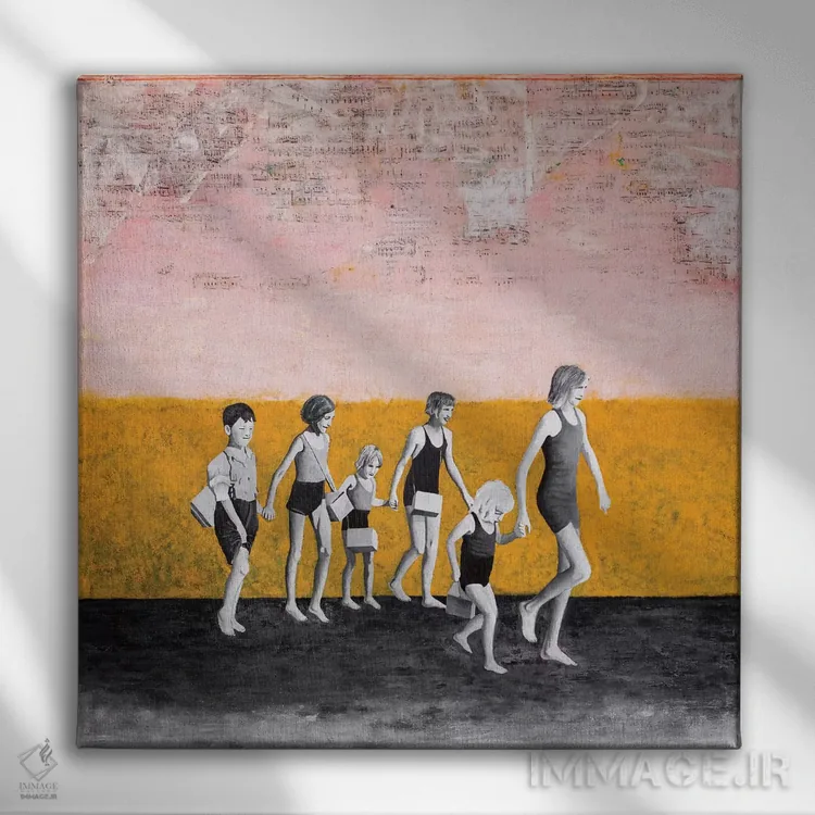 تابلو بر خلاف همهٔ احتمالات اثر دیبی واترمن - نمای روبهرو روی دیوار