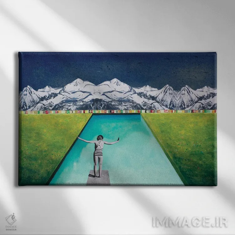 تابلو کوه را جابهجا کردن (استعارهای) اثر دیبی واترمن - نمای روبهرو روی دیوار